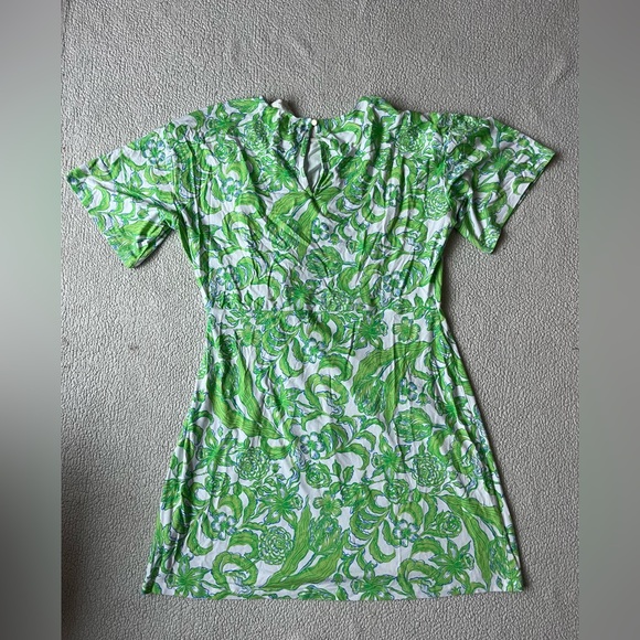 NWT LILLY PULITZER SHAW DRESS RESORT WHITE DAFFODIL HILL WOMENS XL - Picture 3 of 8